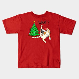 What? Funny Christmas Cat Kids T-Shirt